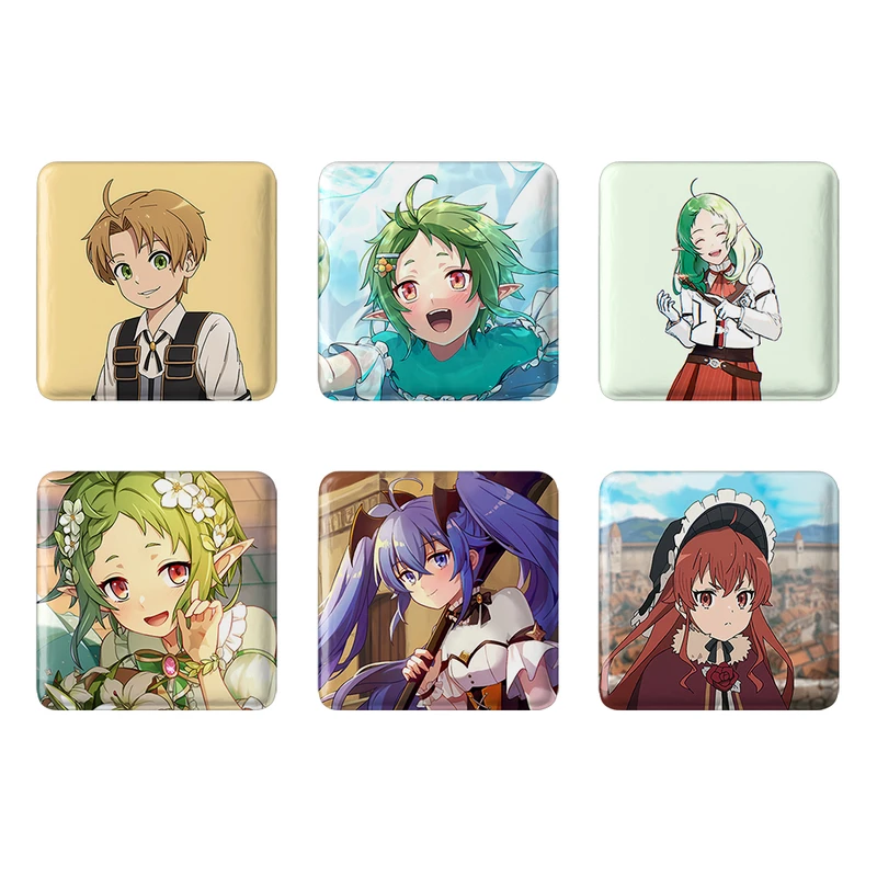 مگنت خندالو طرح انیمه موشوکو تنسی Mushoku Tensei کد 1512B مجموعه 6 عددی