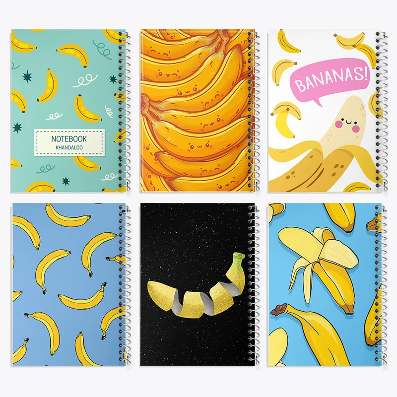 دفتر مشق 100 برگ خندالو طرح موز کد 187 مجموعه 6 عددی