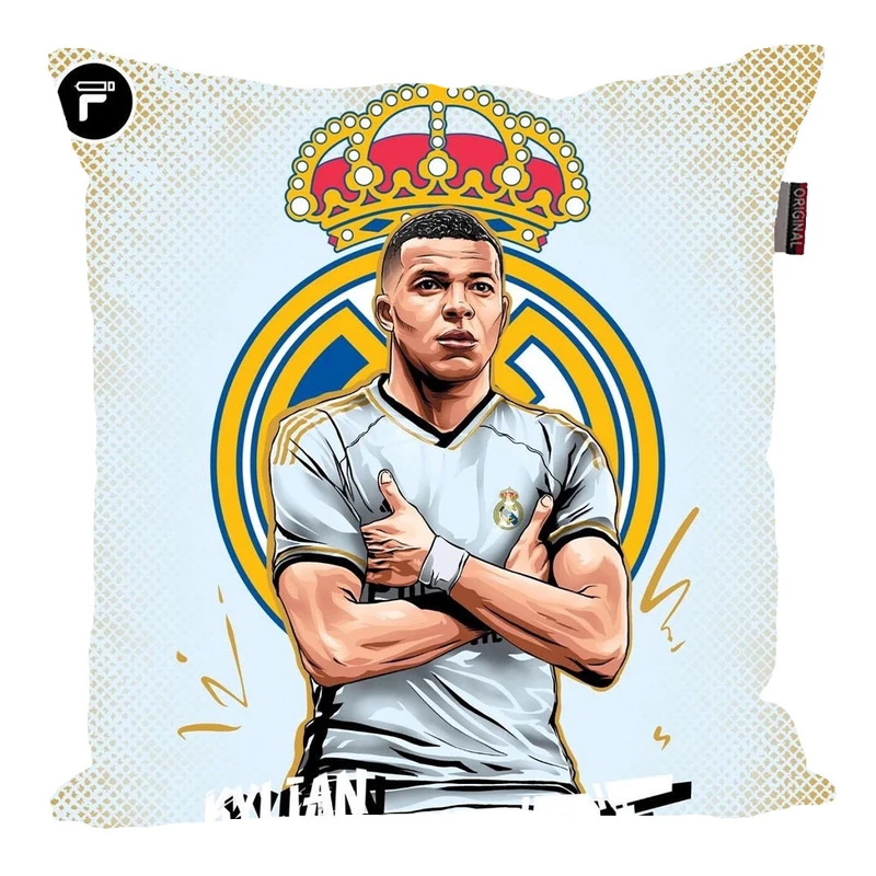 کوسن مدل فوتبالی طرح امباپه مادرید کد 223