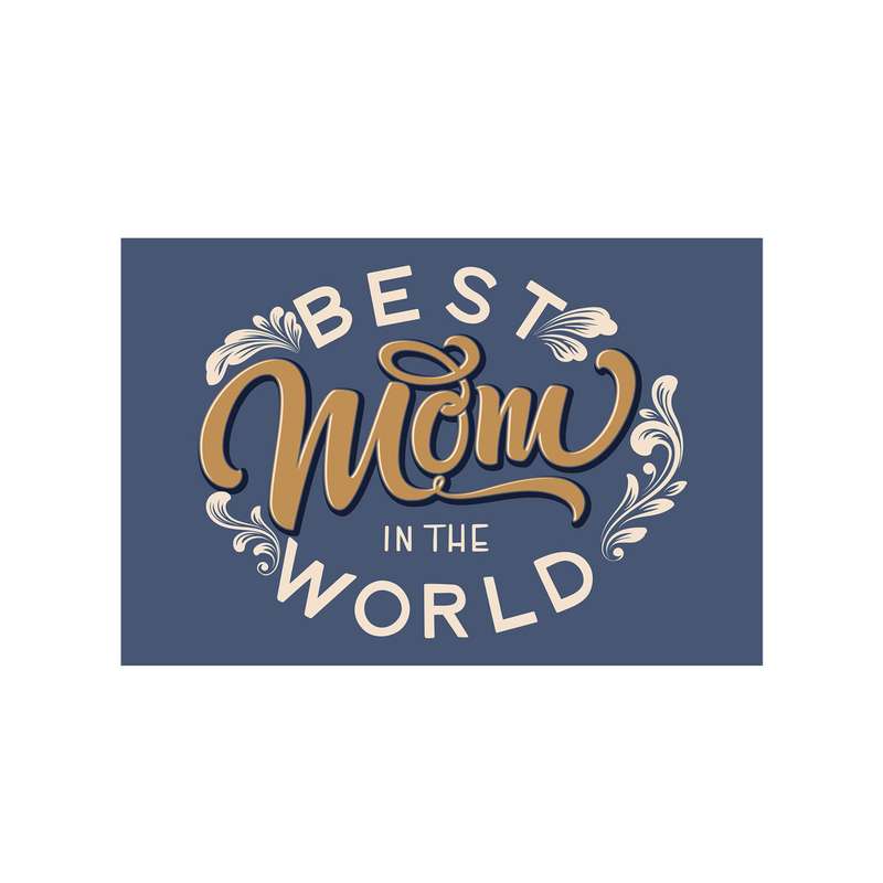  کارت پستال بادکنک آبی مدل مادر کد MOM12