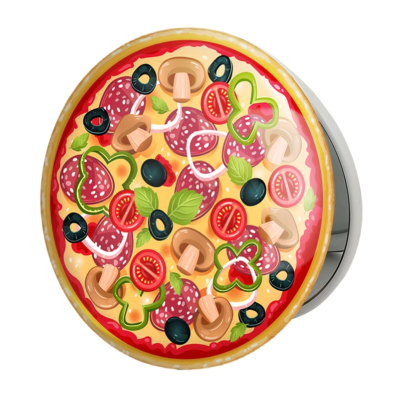 آینه جیبی خندالو طرح پیتزا Pizza مدل تاشو کد 31083