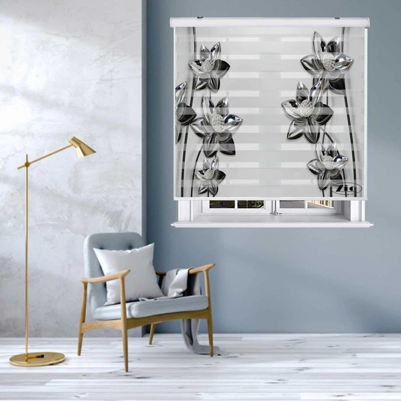 پرده زبرا زیو کد 3D1490 سایز 150x200 سانتی متر