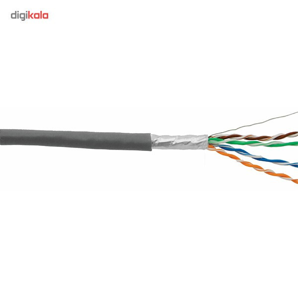رول کابل شبکه Cat 6 فویل دار سایز 24AWG دی-لینک مدل NCB-C6SGRYR-305-24 طول 305 متر