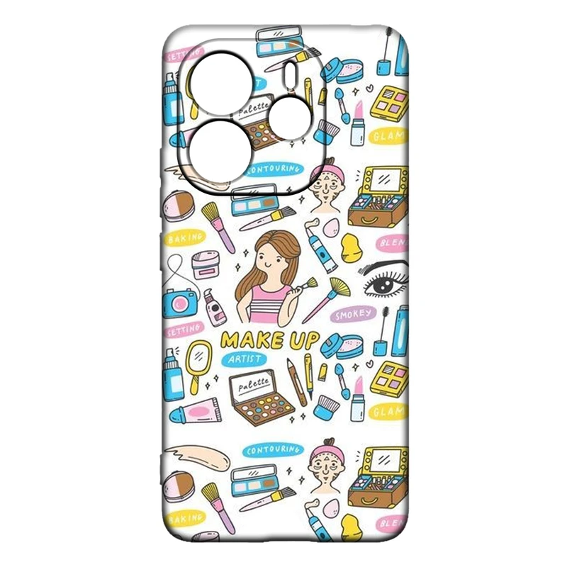 کاور طرح میکاپ کد 32 مناسب برای گوشی موبایل شیائومی Redmi Note 14 4G