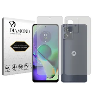 Diamond Tough model transparent screen protector suitable for Motorola Moto G54 mobile phone along with the back protector