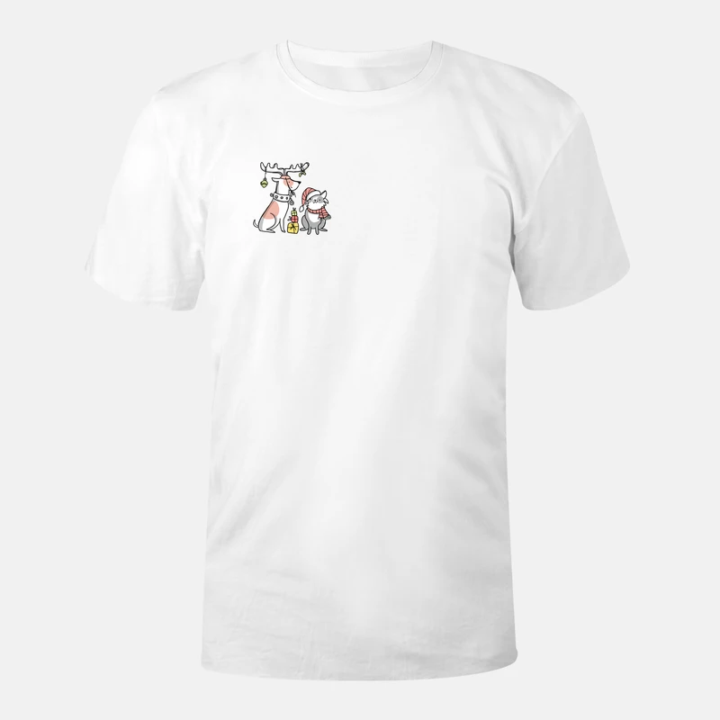 تی شرت آستین کوتاه زنانه مدل چاپ دار طرح گوزن و گربه