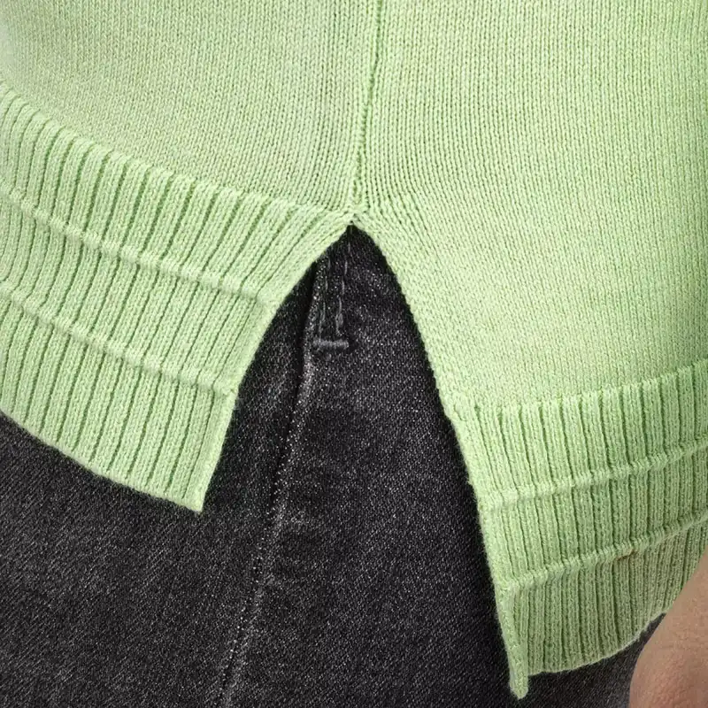 پلیور زنانه جوتی جینز مدل یقه هفت کد 1221132 رنگ نعنایی