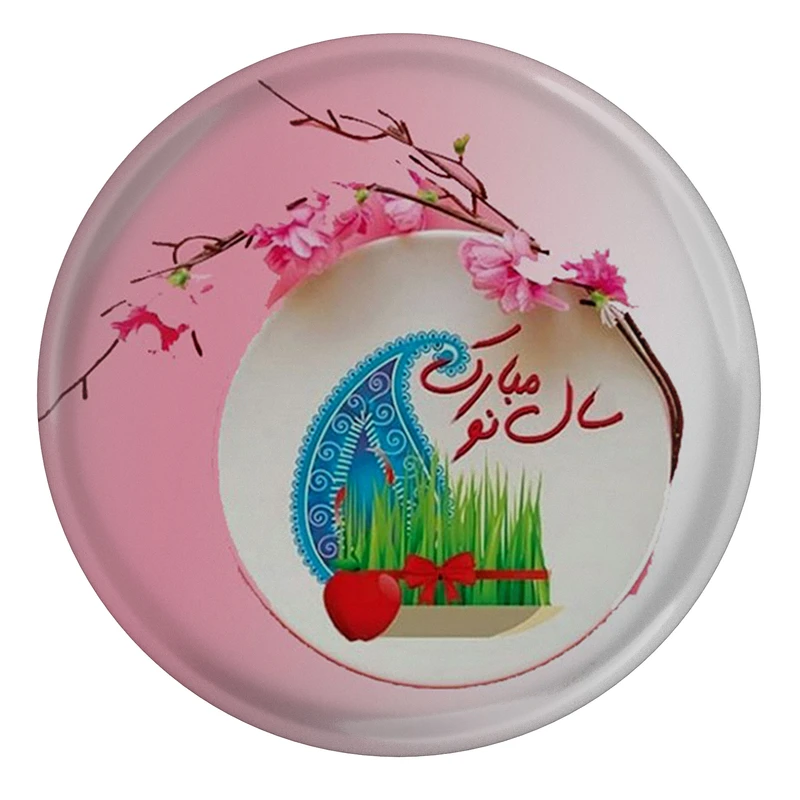 مگنت مدل S12717 طرح ماهی سال نو مبارک هفت سین عید نوروز و سبزه و سیب
