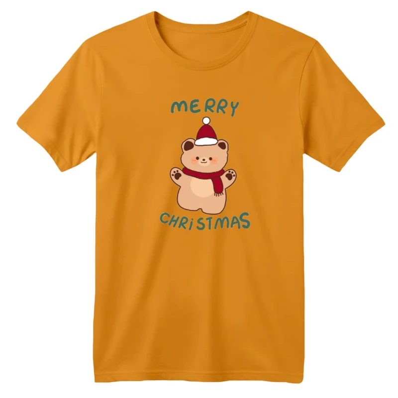 تی شرت آستین کوتاه بچگانه مدل خرس کریسمس کد 2