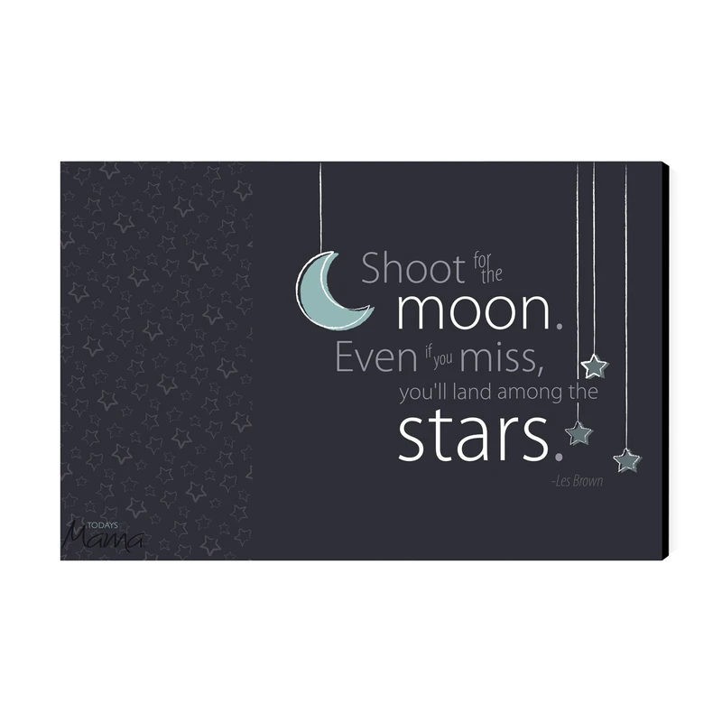 تابلو شاسی عرش مدل فانتزی انگیزشی  Shoot for the Moon even if You Miss youll Land among The Stars کد As3029