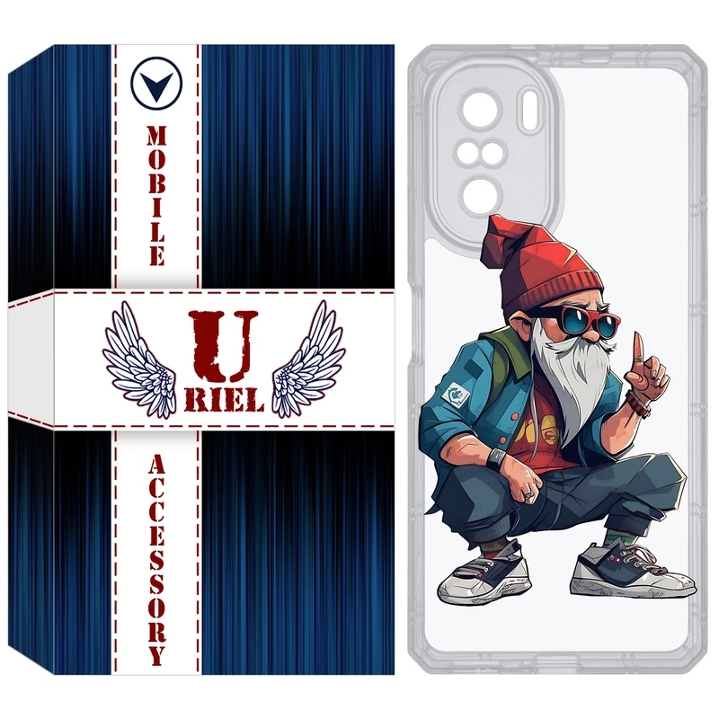 کاور یوریل مدل Clear کد 48 طرح پیرمرد مناسب برای گوشی موبایل شیائومی Poco F3 / Redmi K40 / K40 Pro / Mi 11i