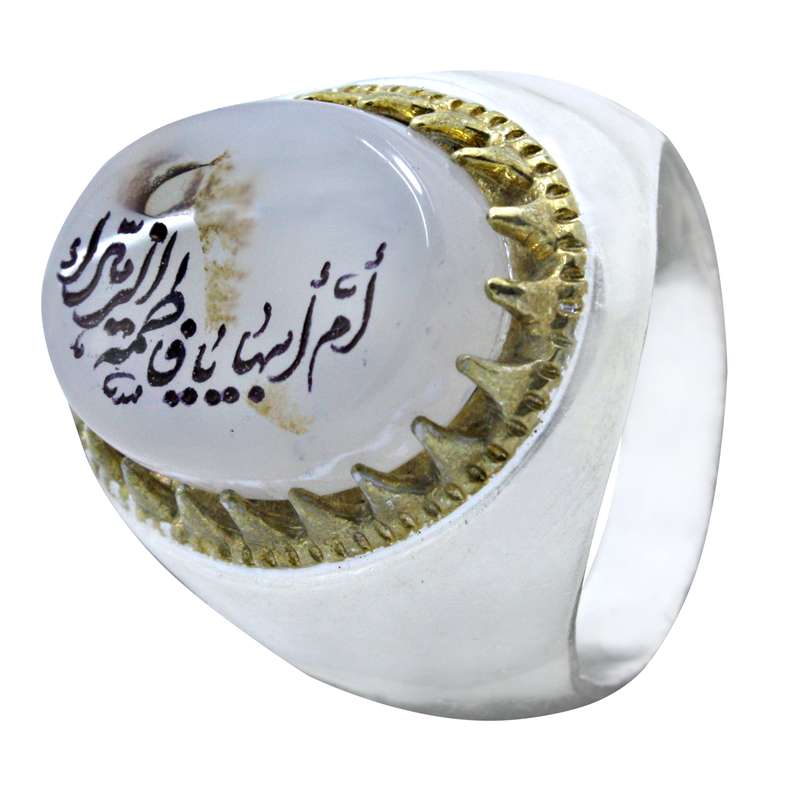 انگشتر نقره مردانه مدل شجر خطی کد 12v