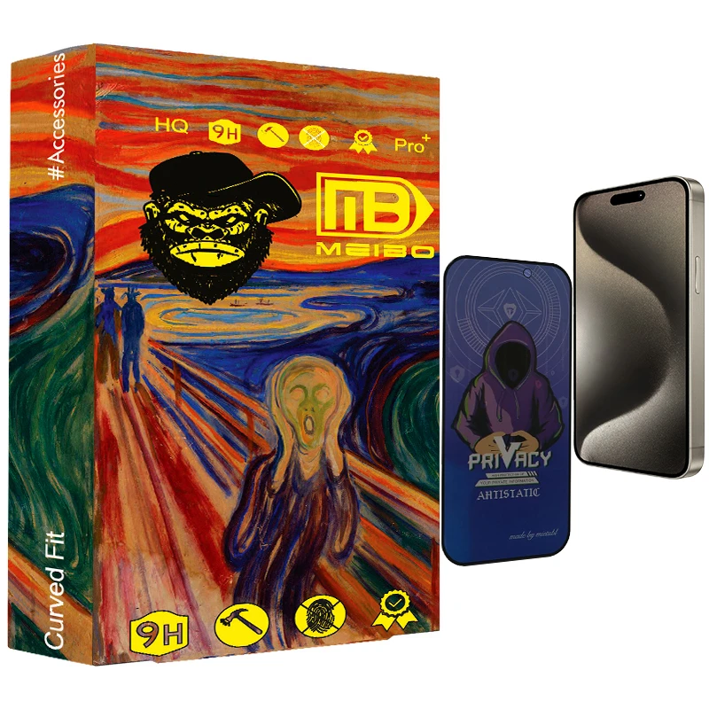 محافظ صفحه نمایش حریم شخصی میبو مدل Antistatic Safion 007 مناسب برای گوشی موبایل اپل iPhone 15 Pro max