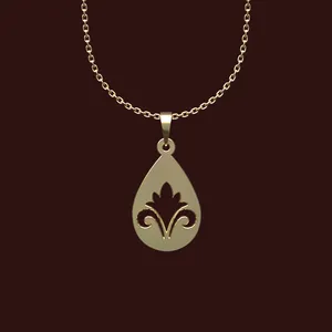 گردنبند طلا 18 عیار زنانه مدوپد مدل هندسی کد W2-1-1268