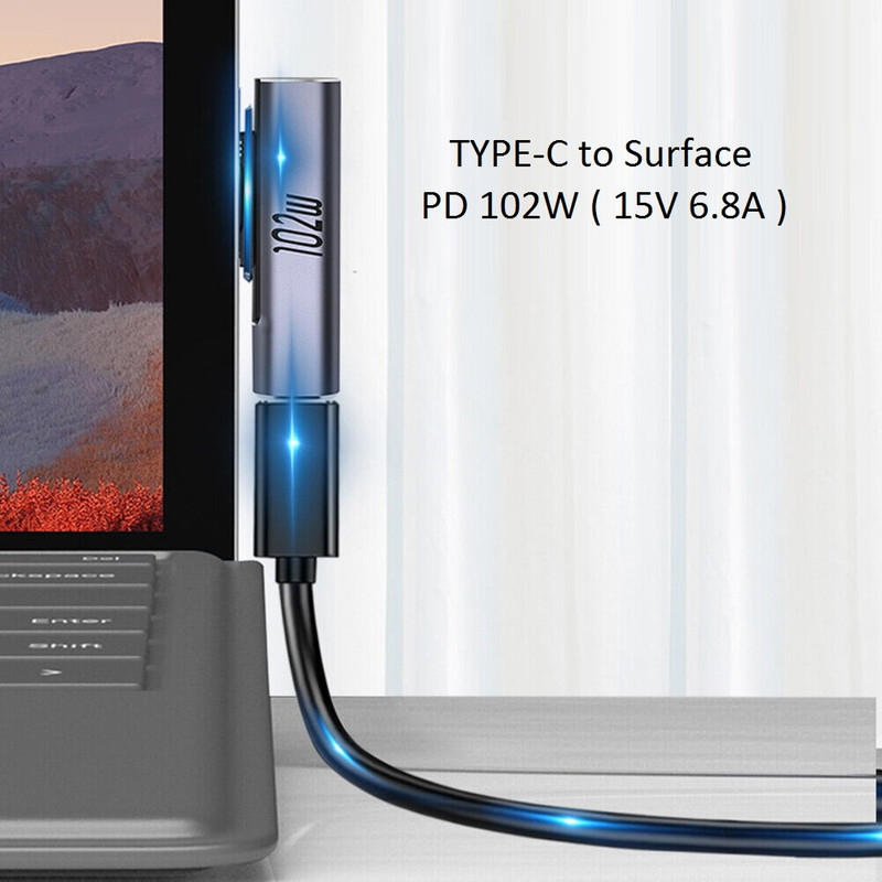 مبدل سوکت شارژ سورفیس مدل TYPE-C To Surface 102W