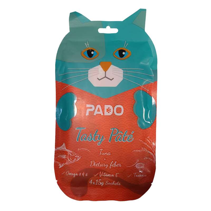 بستنی گربه پادو مدل ماهی تن و فیبر وزن 60 گرم 