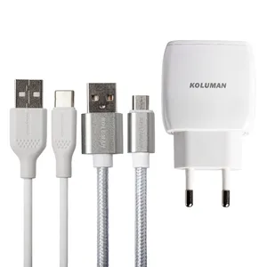 شارژر دیواری کلومن مدل CK-H 705 به همراه کابل MICRO USB و USB-C