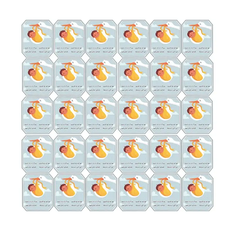 برچسب مدل دندونی طرح پسرانه مجموعه 30 عددی