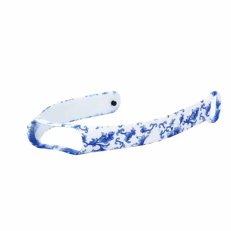 بند طرح اسلیمی مدل BlU01 مناسب برای مچ بند هوشمند شیائومی Mi Band 3 /Mi Band 4