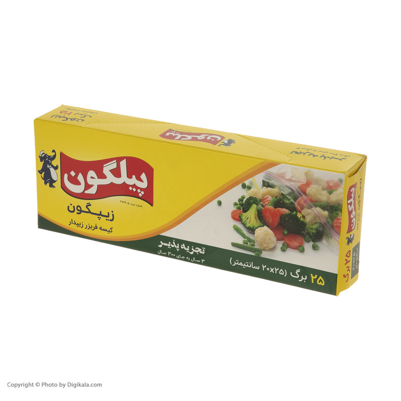 کیسه زیپ دار پیلگون مدل Zipgon202 بسته 25 عددی کیسه زیپ دار پیلگون مدل Zipgon202 بسته 25 عددی