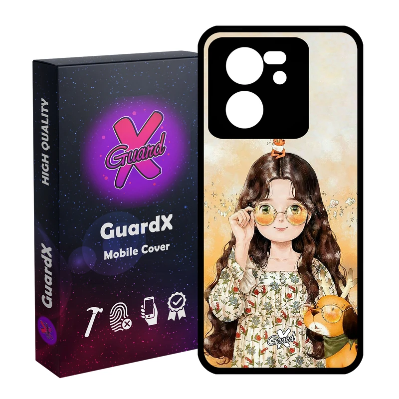 کاور گارد ایکس طرح Girl مدل Glass10253 مناسب برای گوشی موبایل شیائومی 13T/13T Pro/Redmi K60 Ultra