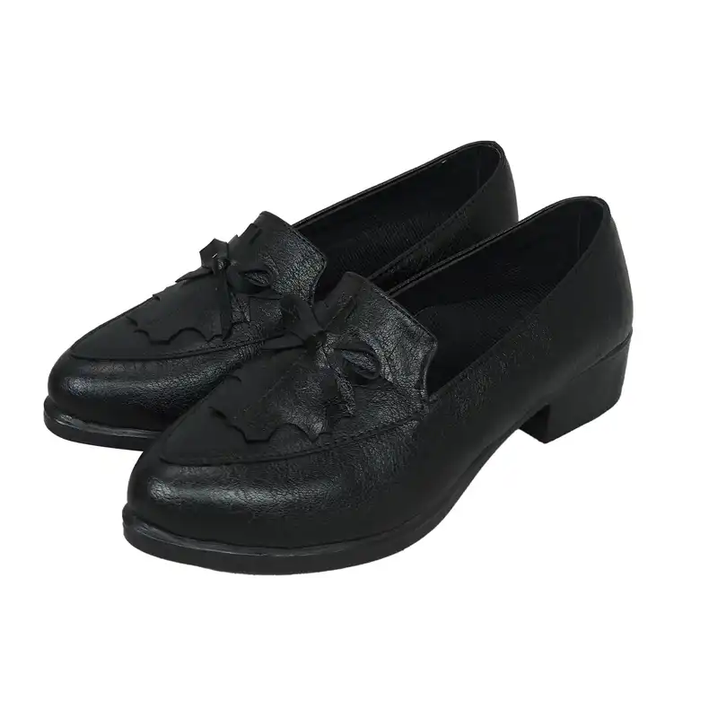 کفش زنانه سیی مدل چرم برگی کد 1861.1