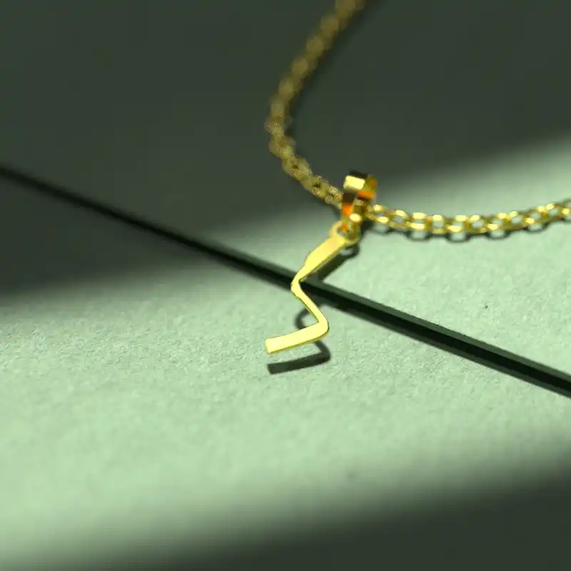 گردنبند طلا 18 عیار زنانه مدوپد مدل حرف گ کد I3-1-1742