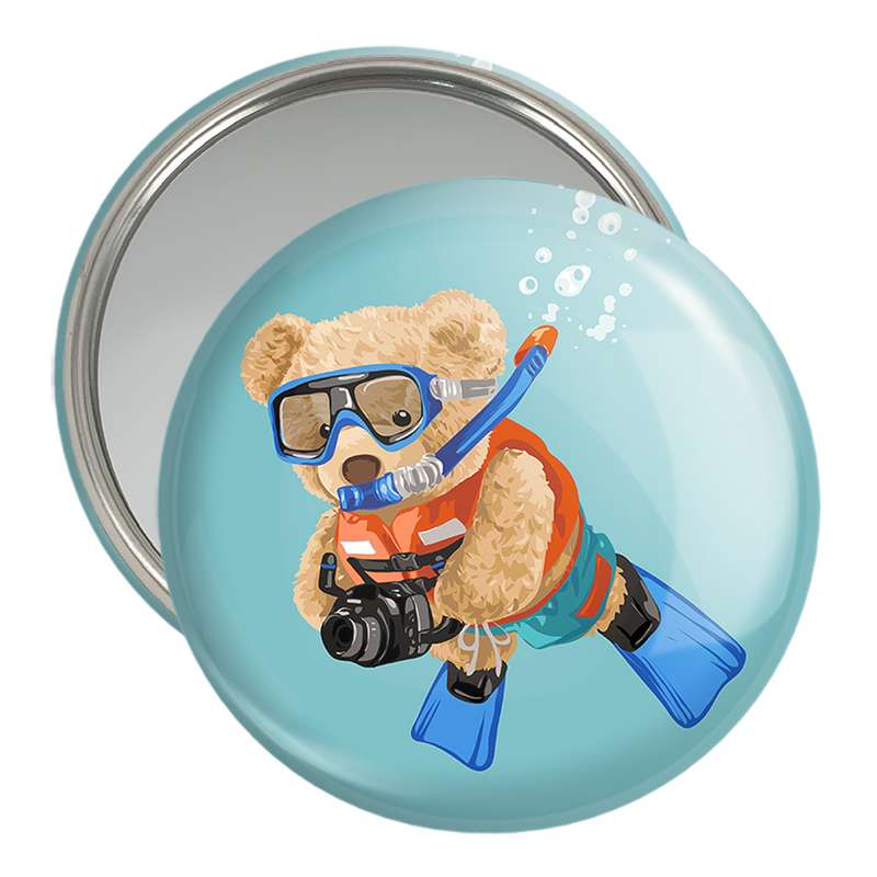 آینه جیبی خندالو مدل تدی Teddy کد 26167 آینه جیبی خندالو مدل تدی Teddy کد 26167