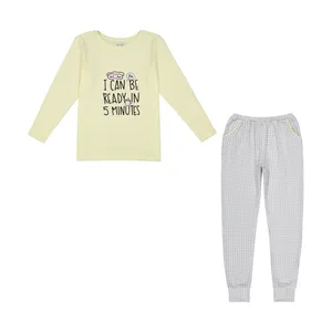 ست تی شرت آستین بلند و شلوار دخترانه ناربن مدل 1521418-11