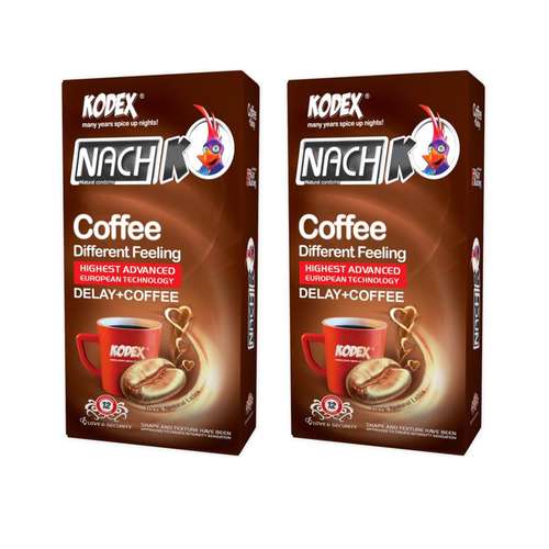 کاندوم ناچ کدکس مدل Coffee مجموعه 2 عددی