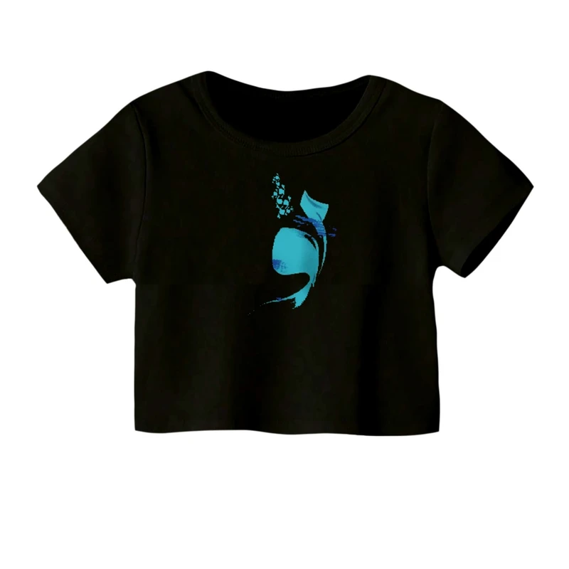 کراپ‌ تی‌شرت آستین کوتاه زنانه مدل و