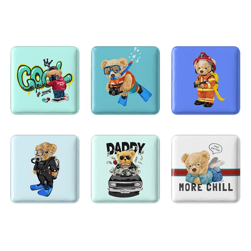 مگنت خندالو طرح تدی Teddy کد 1681B مجموعه 6 عددی