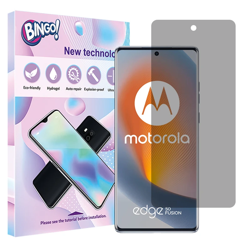 محافظ صفحه نمایش حریم شخصی بینگو مدل Tough مناسب برای گوشی موبایل موتورولا Edge 50 Fusion