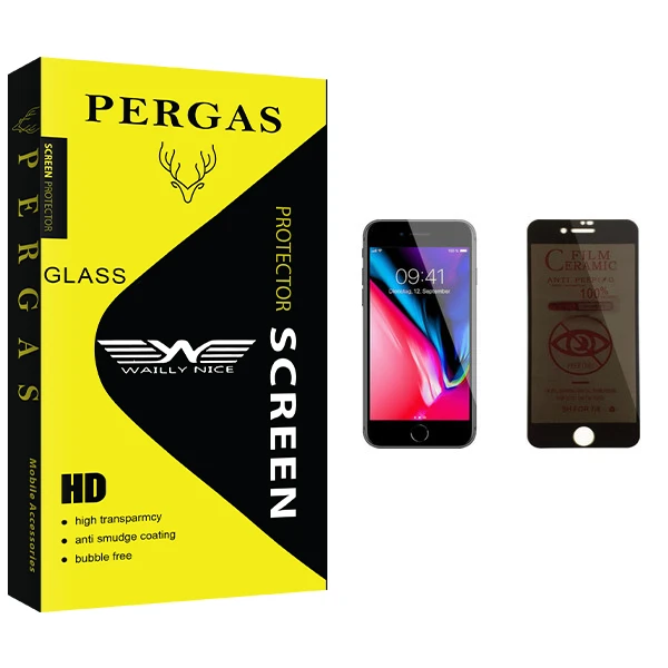 محافظ صفحه نمایش حریم شخصی وایلی نایس مدل Pergas Glass مناسب برای گوشی موبایل اپل iPhone 8