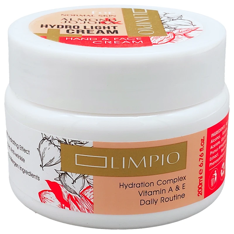 کرم مرطوب کننده بدن لیمپیو مدل Jojoba & Almond مناسب برای انواع پوست حجم 200 میلی لیتر