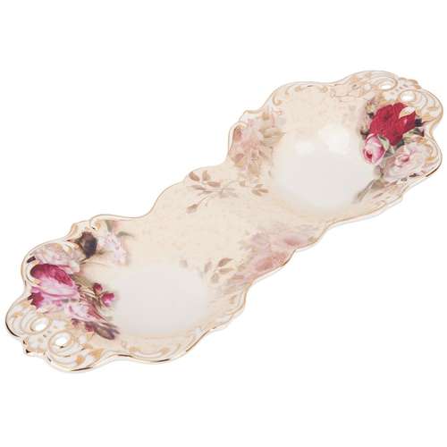 ظرف سرو طرح رز صورتی کد 02202005623