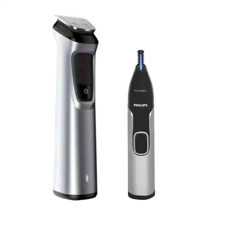 ماشین اصلاح موی صورت فیلیپس مدل 7000 به همراه موزن بینی مدل NT3655