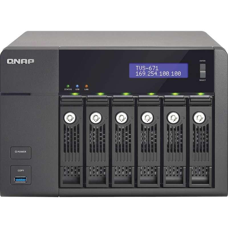 ذخیره ساز تحت شبکه کیونپ مدل TVS-671-i3-4G بدون دیسک