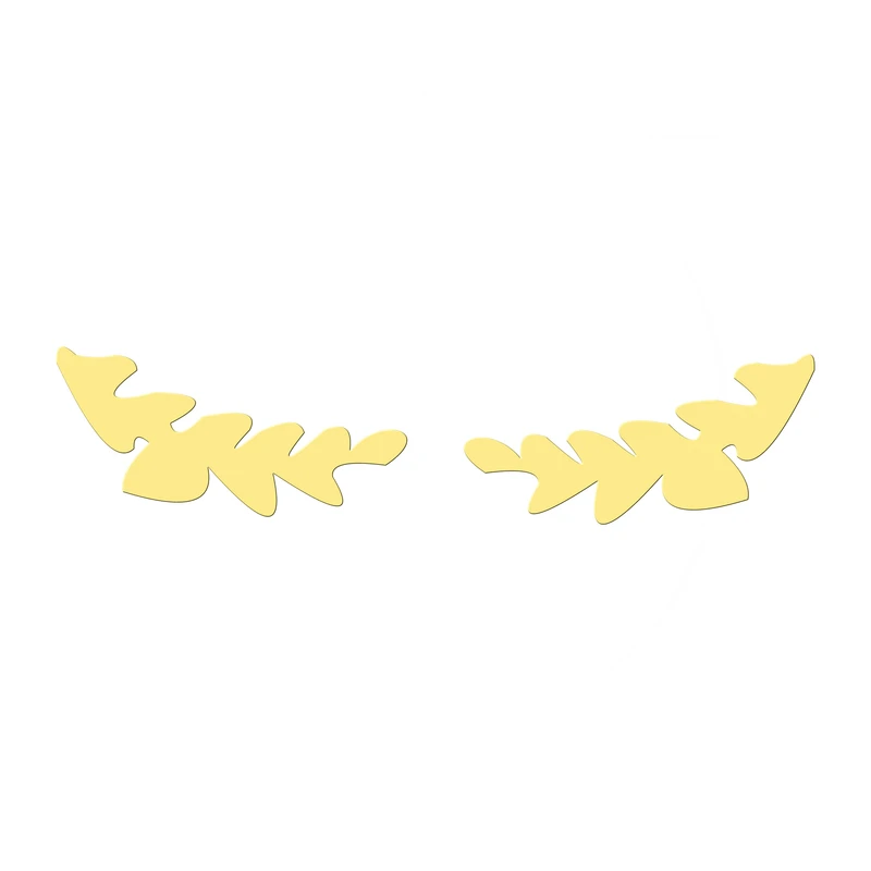 گوشواره طلا 18 عیار زنانه کرابو طرح برگ مدل Kr5196