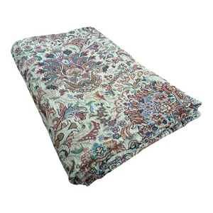 روفرشی ترمه یزد مدل مخمل زرکدار کد 417