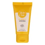 کرم ضد آفتاب بی‌رنگ صورت اسکین شیک SPF 50 مدل Vitamin c ‌مناسب برای انواع پوست حجم 50 میلی‌لیتر