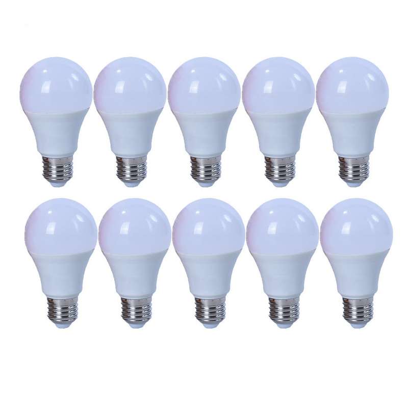 لامپ ال ای دی 12 وات تک تاب مدل حبابی پایه E27 بسته 10 عددی
