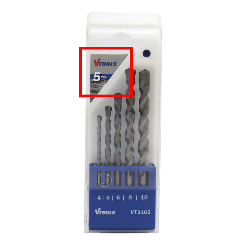 مته الماسه بتن وی تولز مدل YP-SIMAN-05 سایز 4/10 میلی متر مجموعه 5 عددی مته الماسه بتن وی تولز مدل YP-SIMAN-05 سایز 4/10 میلی متر مجموعه 5 عددی