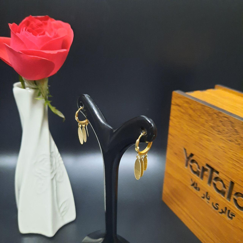 گوشواره طلا 18 عیار زنانه گالری یارطلا کد AG27-8 - 10