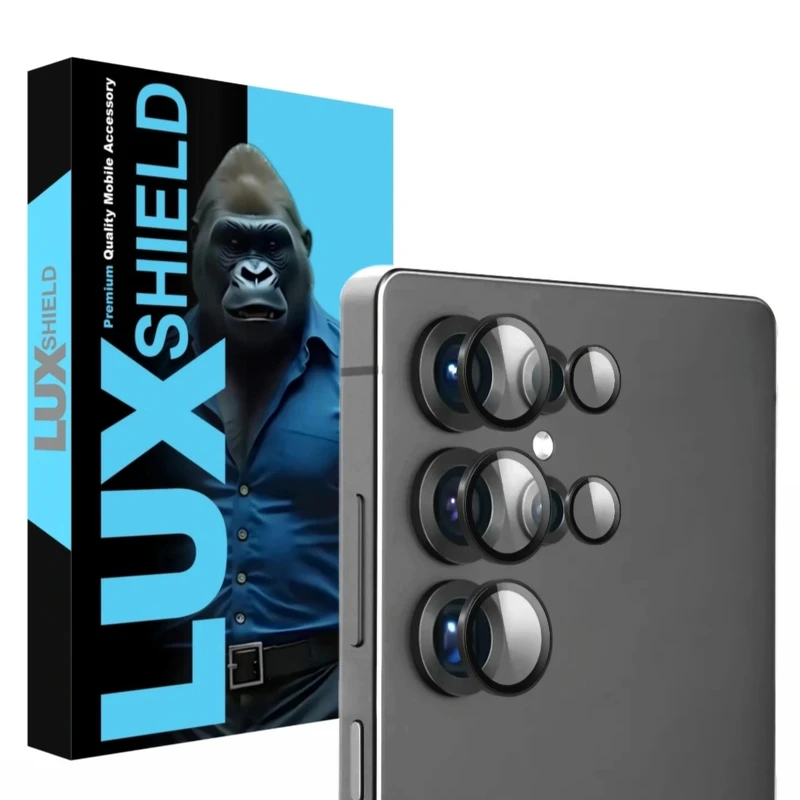 محافظ لنز دوربین لوکس شیلد مدل رینگی فلزی مناسب برای گوشی موبایل سامسونگ Galaxy S25 Ultra