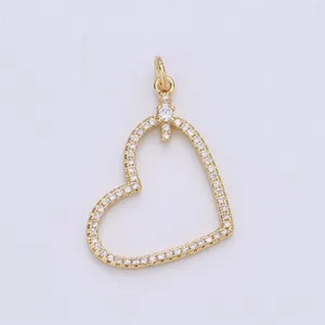 آویز گردنبند طلا 18 عیار زنانه قیراط طرح قلب کد GH3021