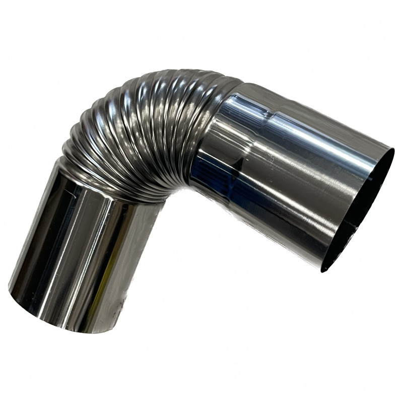 زانویی دودکش مدل استیل D6