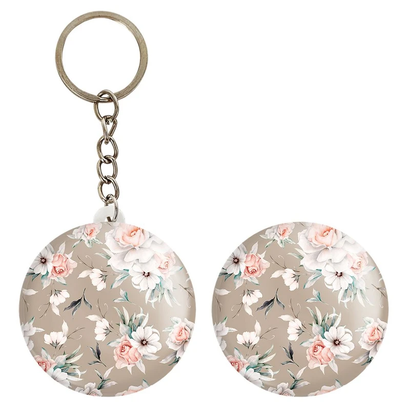 پیکسل خندالو مدل گل گلی کد 28996 به همراه جاکلیدی