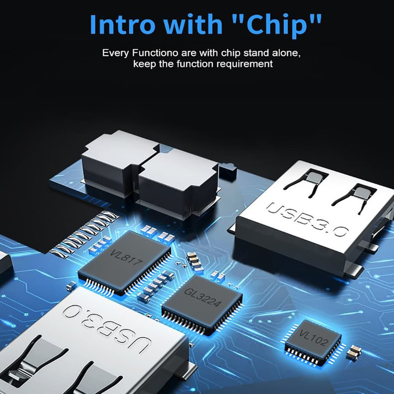 هاب 11 پورت USB-C مدل D09 4K 1