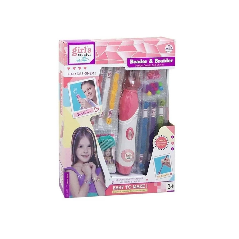 ست اسباب بازی لوازم آرایشی مدل دستگاه بافت مو کد 502